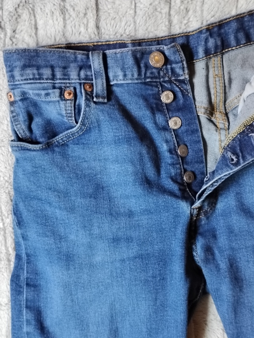 LEVI 501 32x32 Classic Blue Women's Button-Fly Jeans